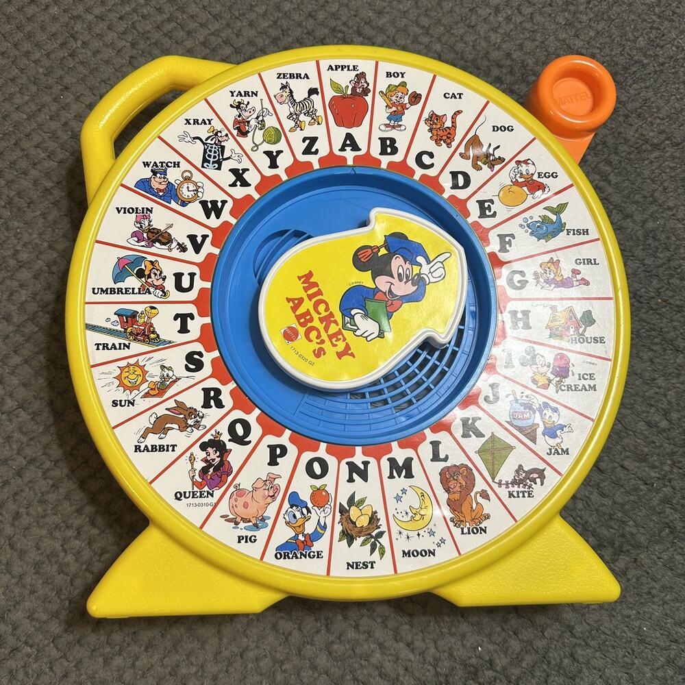 Disney Mickey Mouse & Friends See N Say Mickey ABC's Learn Vintage 1989 Mattel